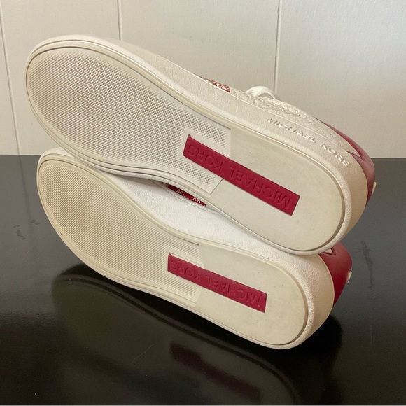 Michael Kors Colby Sneaker Size 10 Red and White - Picture 8 of 13